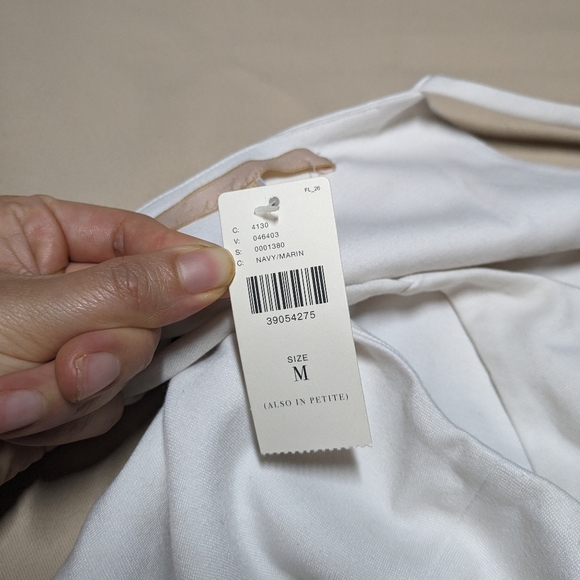 NEW Hutch Anthropologie White Blue Orange Peachy High Low Dress Midi Medium - Picture 3 of 8